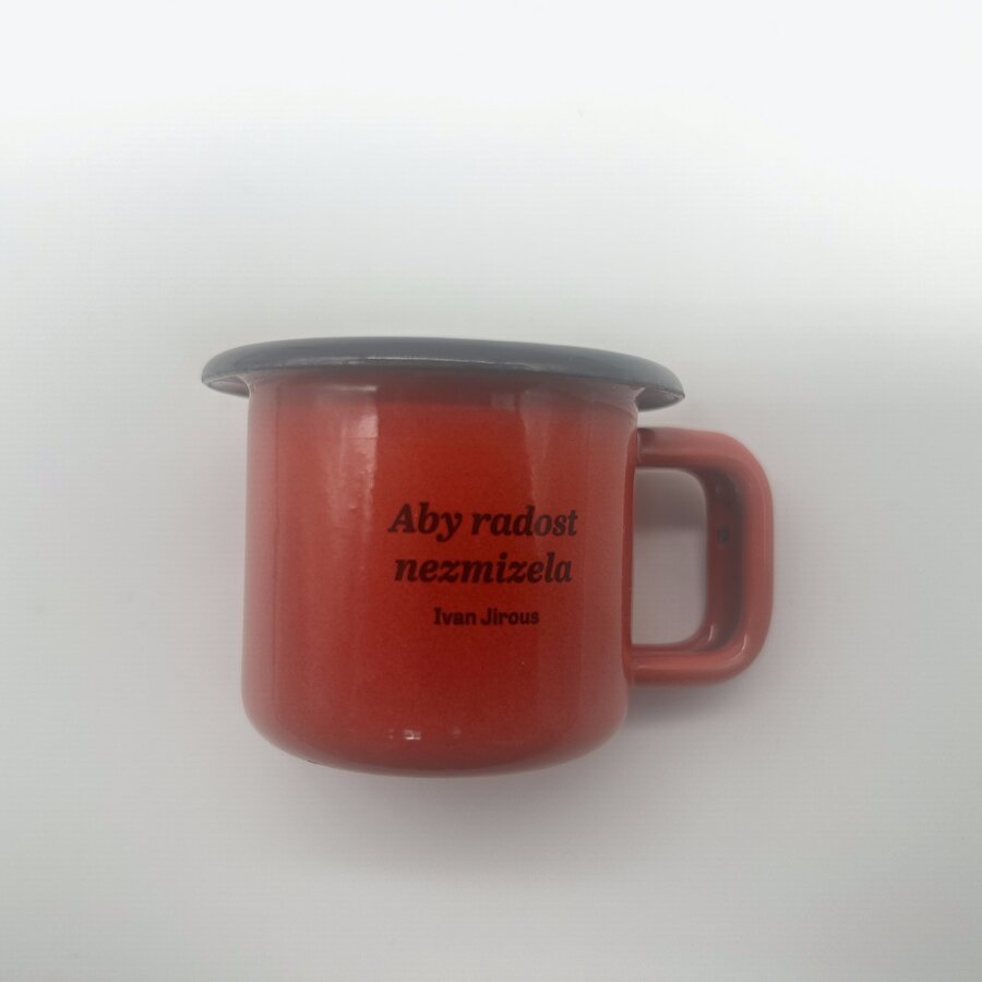 Citáty ke kávě – sada smaltovaných hrnků na espresso