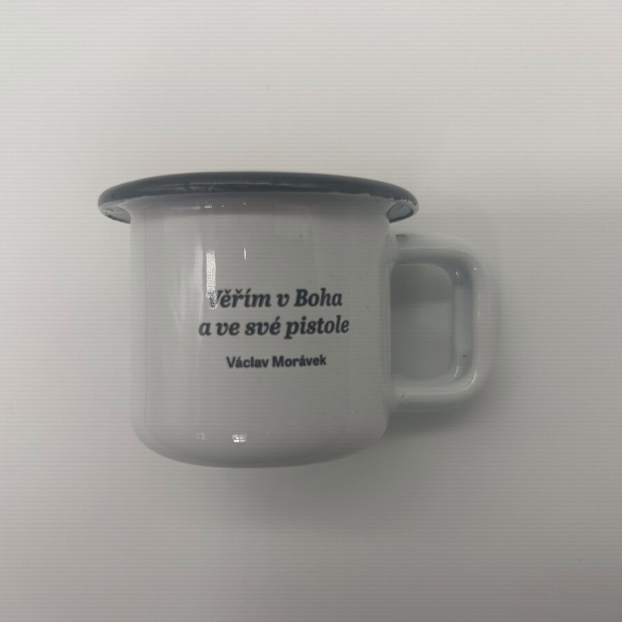 Citáty ke kávě – sada smaltovaných hrnků na espresso