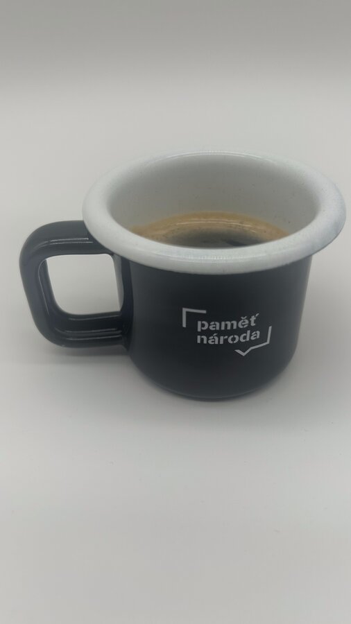 Citáty ke kávě – sada smaltovaných hrnků na espresso