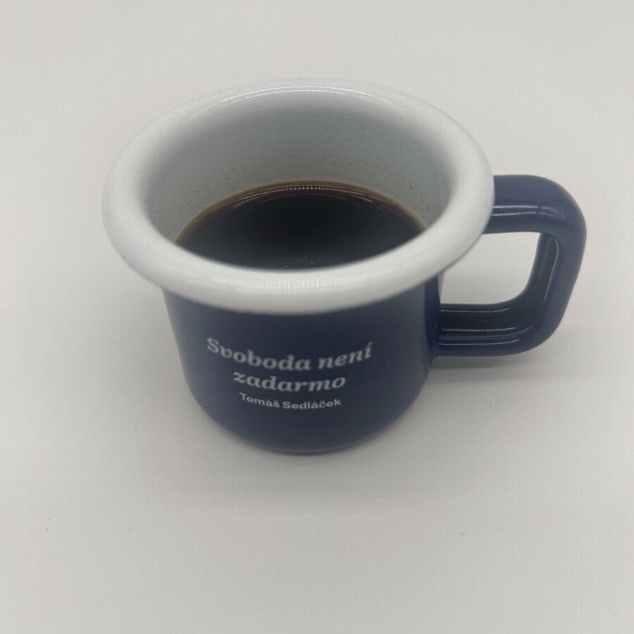 Citáty ke kávě – sada smaltovaných hrnků na espresso