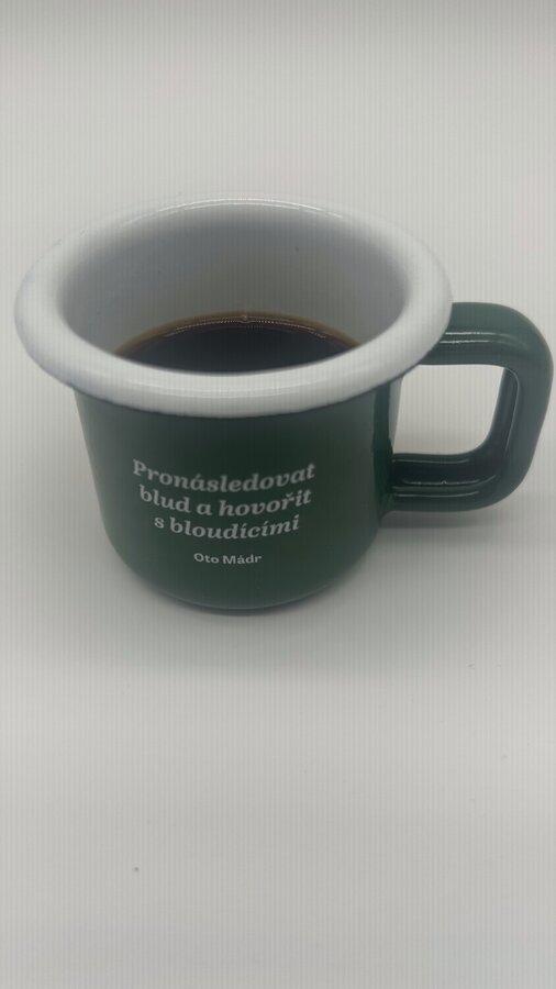 Citáty ke kávě – sada smaltovaných hrnků na espresso