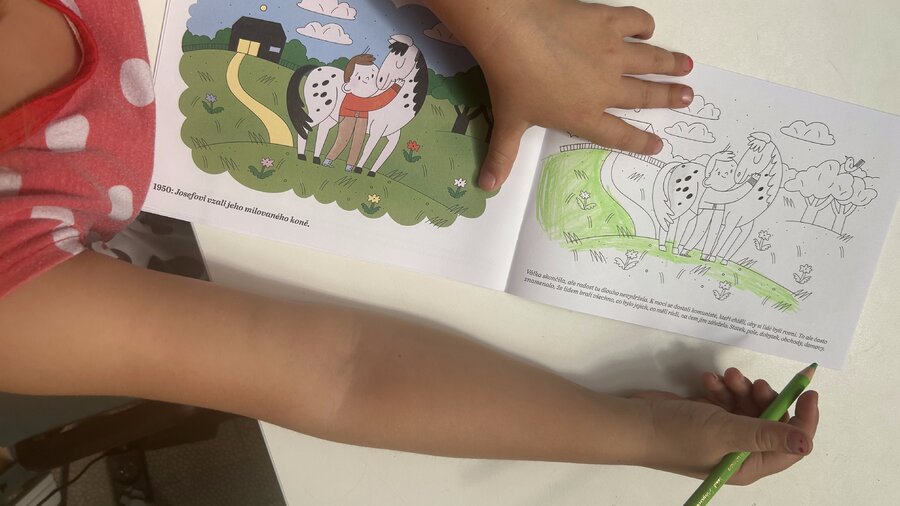 Když jsme byli malí - omalovánka Paměti národa